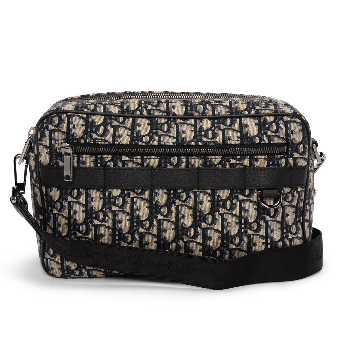 Dior Navy Oblique Jacquard Maxi Safari Bag