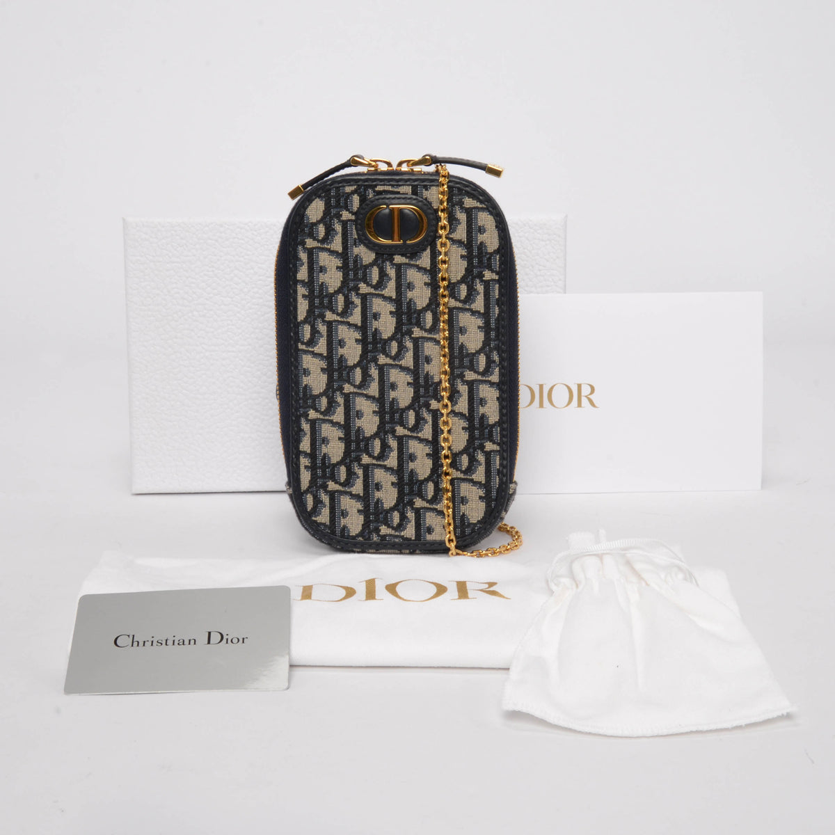 Dior Blue Oblique Jacquard 30 Montaigne Call'in Dior Phone Holder