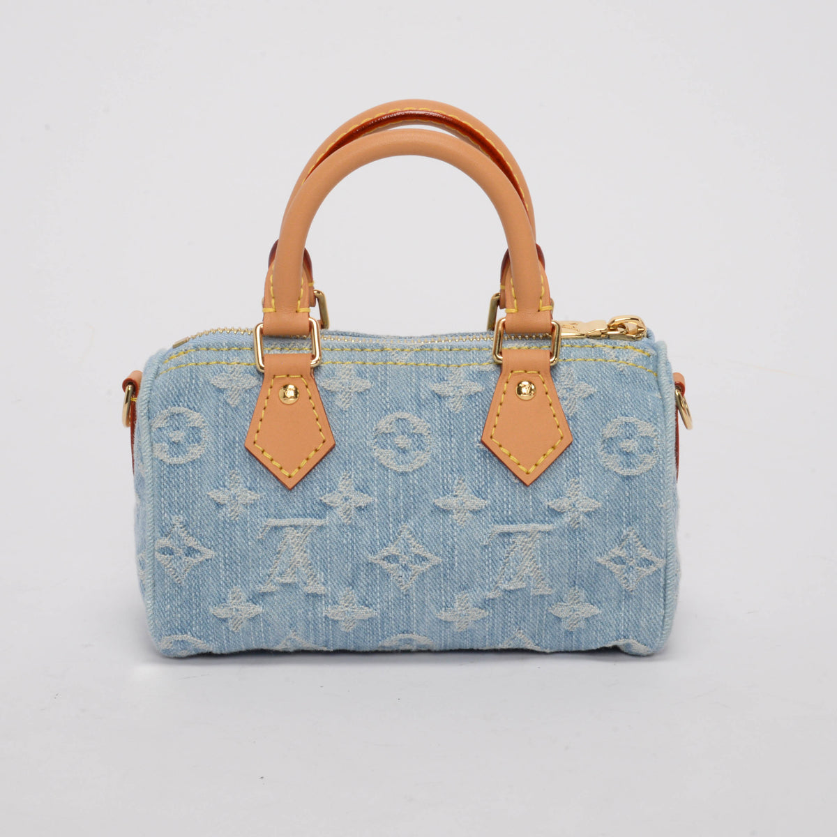 Louis Vuitton Sky Blue Monogram Denim Nano Speedy Mini Bag