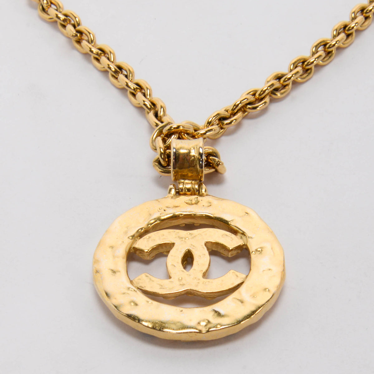 Chanel Gold Gripoix Medallion Necklace