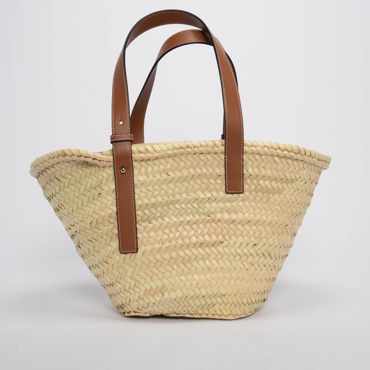 Loewe Tan Raffia Medium Basket Tote