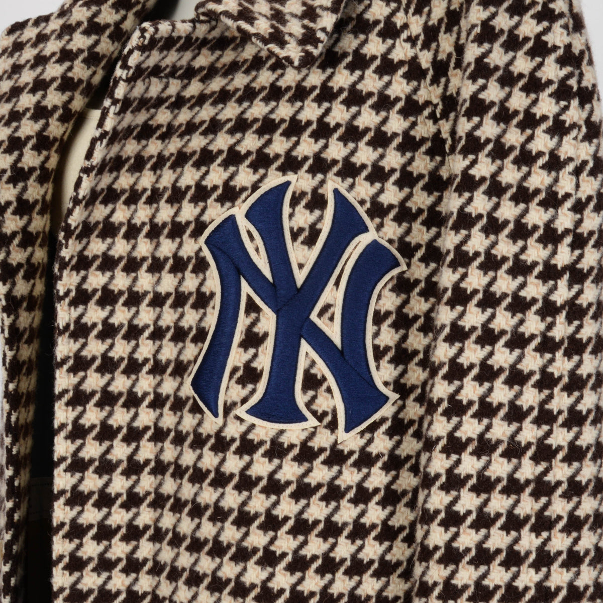 Gucci Brown Houndstooth NY Yankees Coat It 50