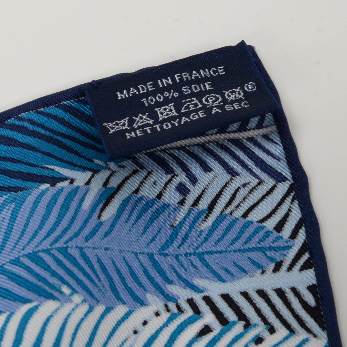 Hermes Blue Silk Jaguar Quetzal Scarf
