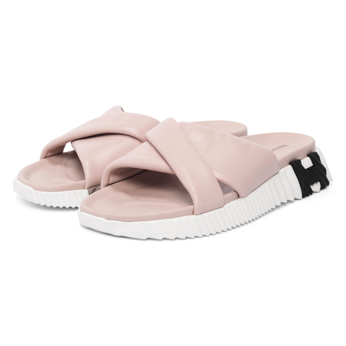 Hermes Rose Porcelaine Nappa Infra Sandals 40