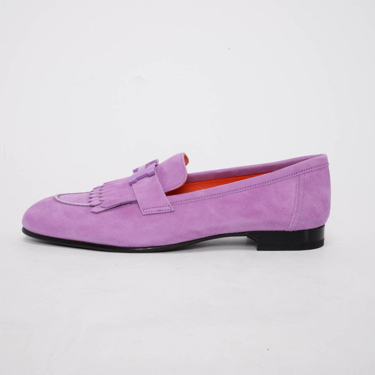 Hermes Lilac Suede Royal Loafers 39