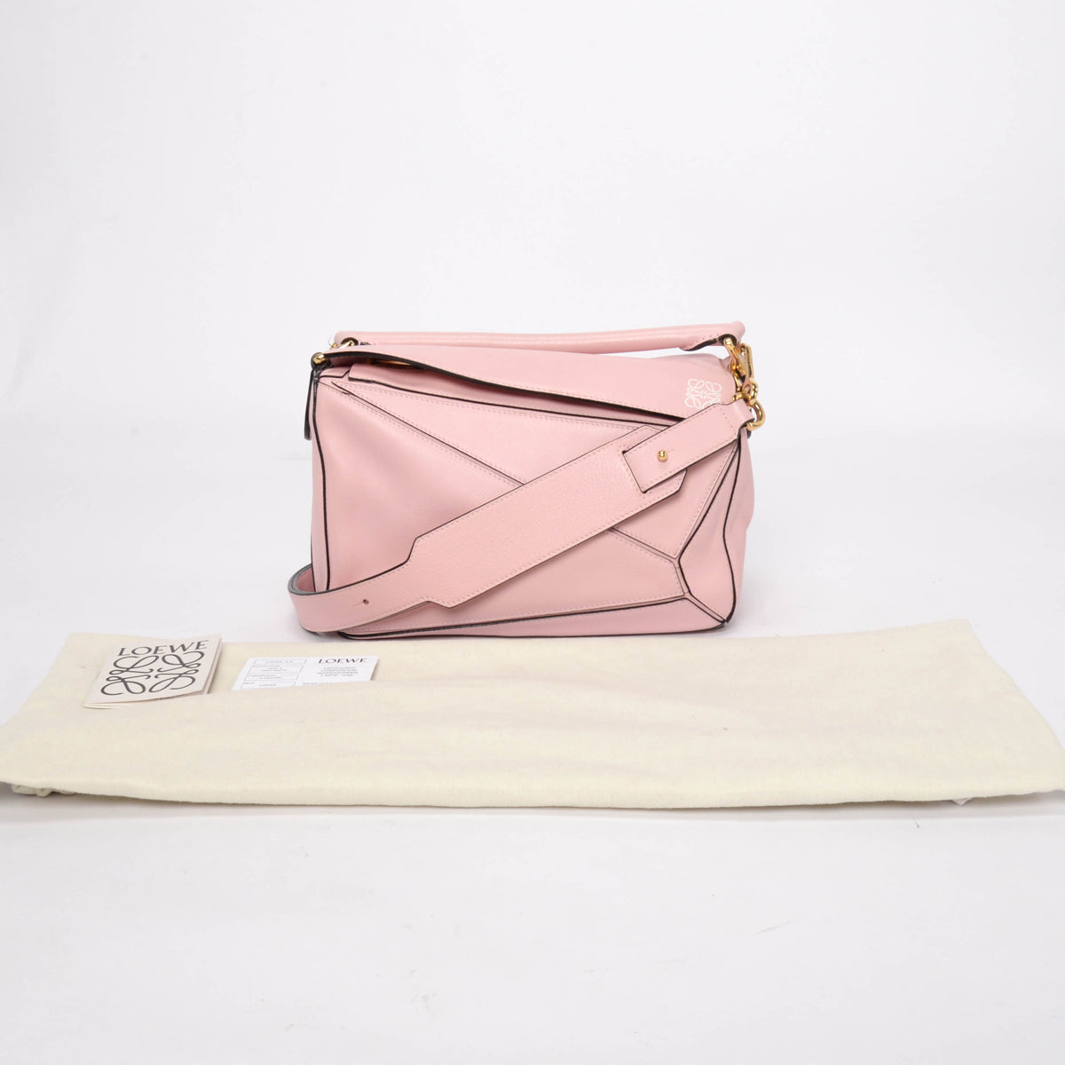 Loewe Soft Pink Calfskin Small Puzzle Bag