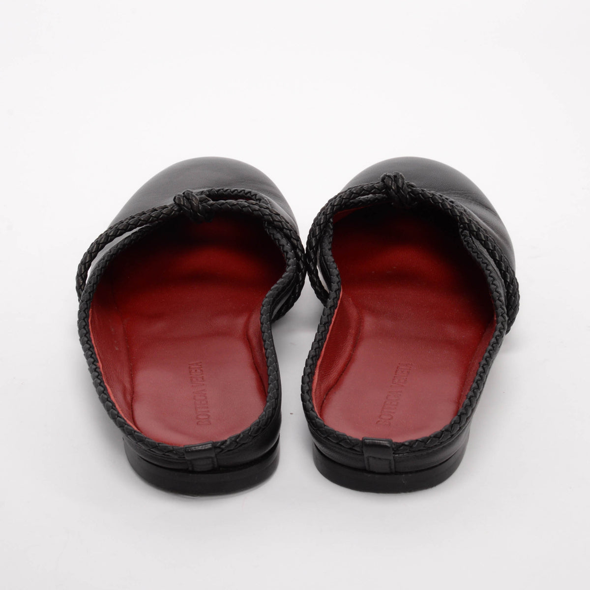 Bottega Veneta Black Lambskin Rosa Mary-Jane Ballerina Flats 39
