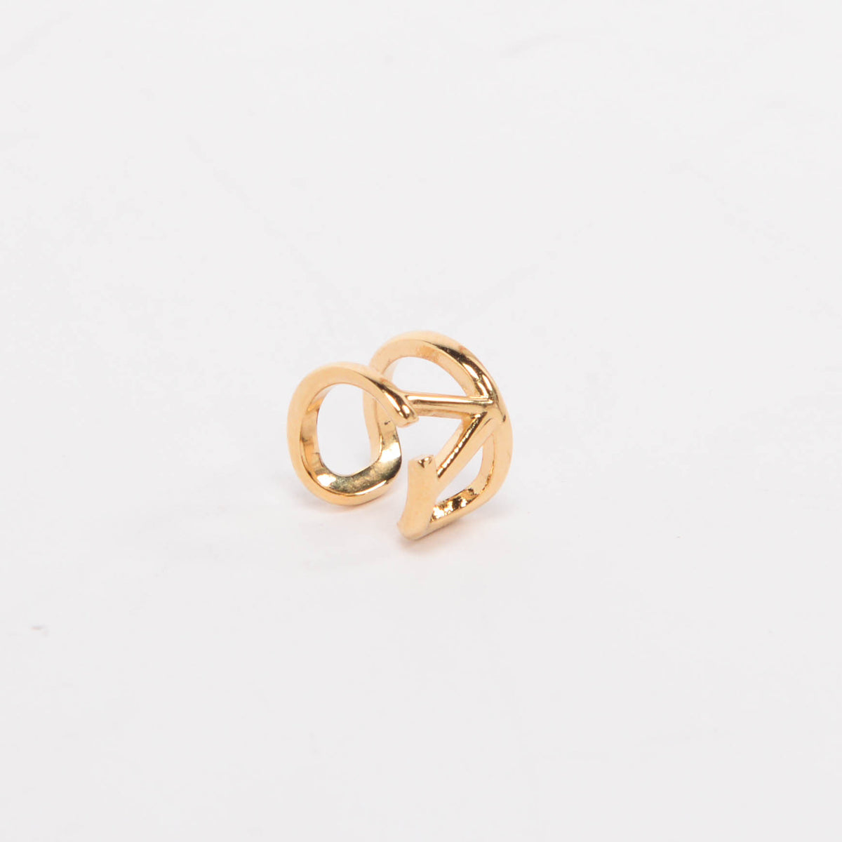 Valentino Gold Metal VLogo Signature Earcuff