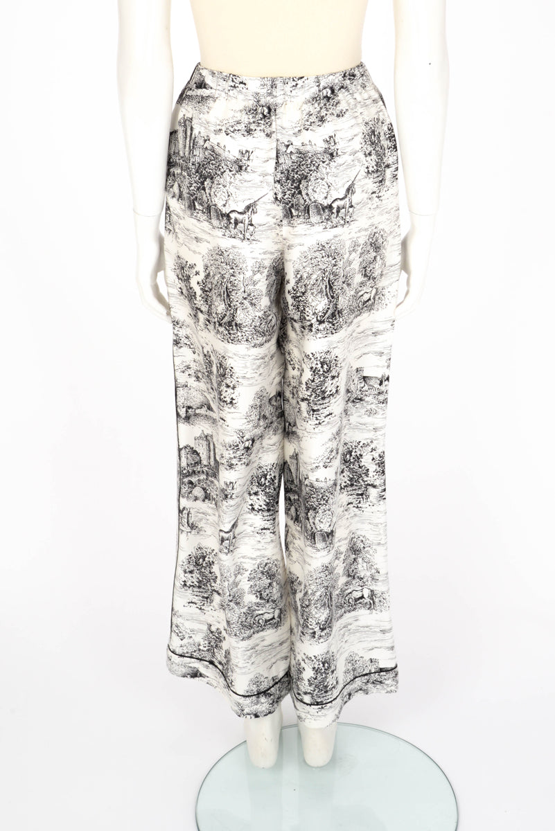 Dior White & Black Silk Toile de Jouy Chez Moi Set FR 36