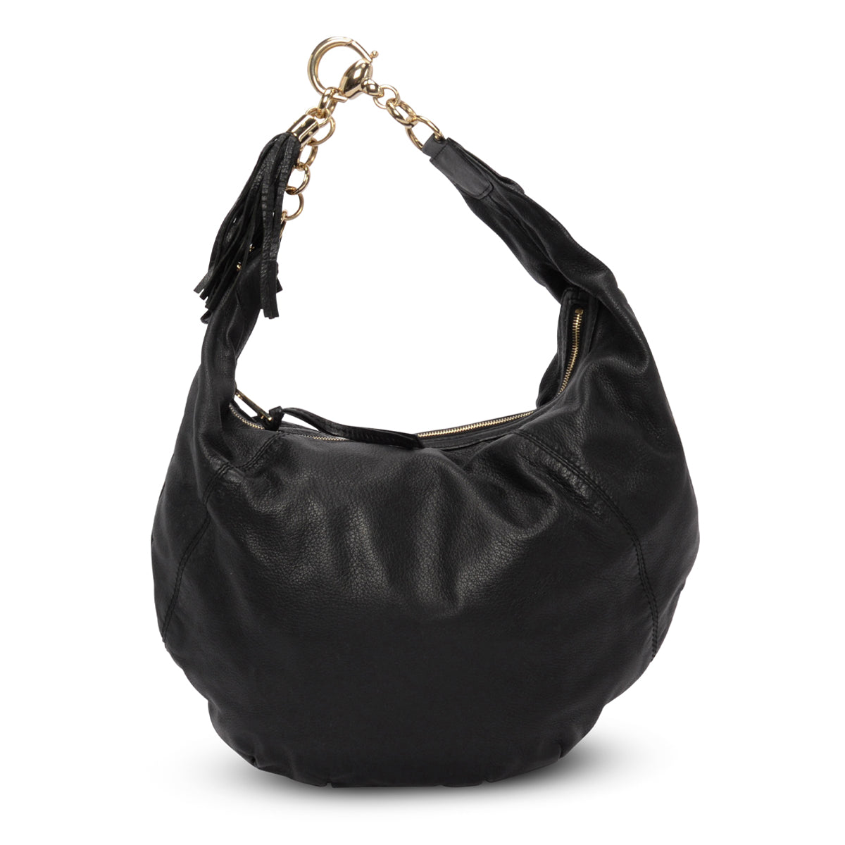 Gucci Black Calfskin Medium Sienna Hobo Bag