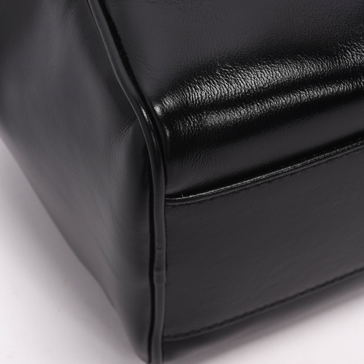 Miu Miu Black Soft Lux Bauletto Logo Bag