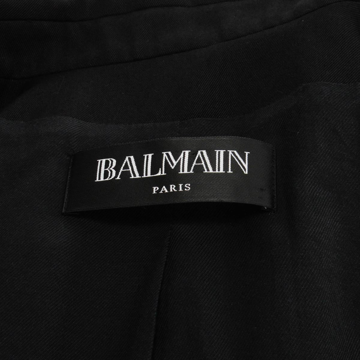 Balmain Black Wool Twill Classic DB Blazer FR 40