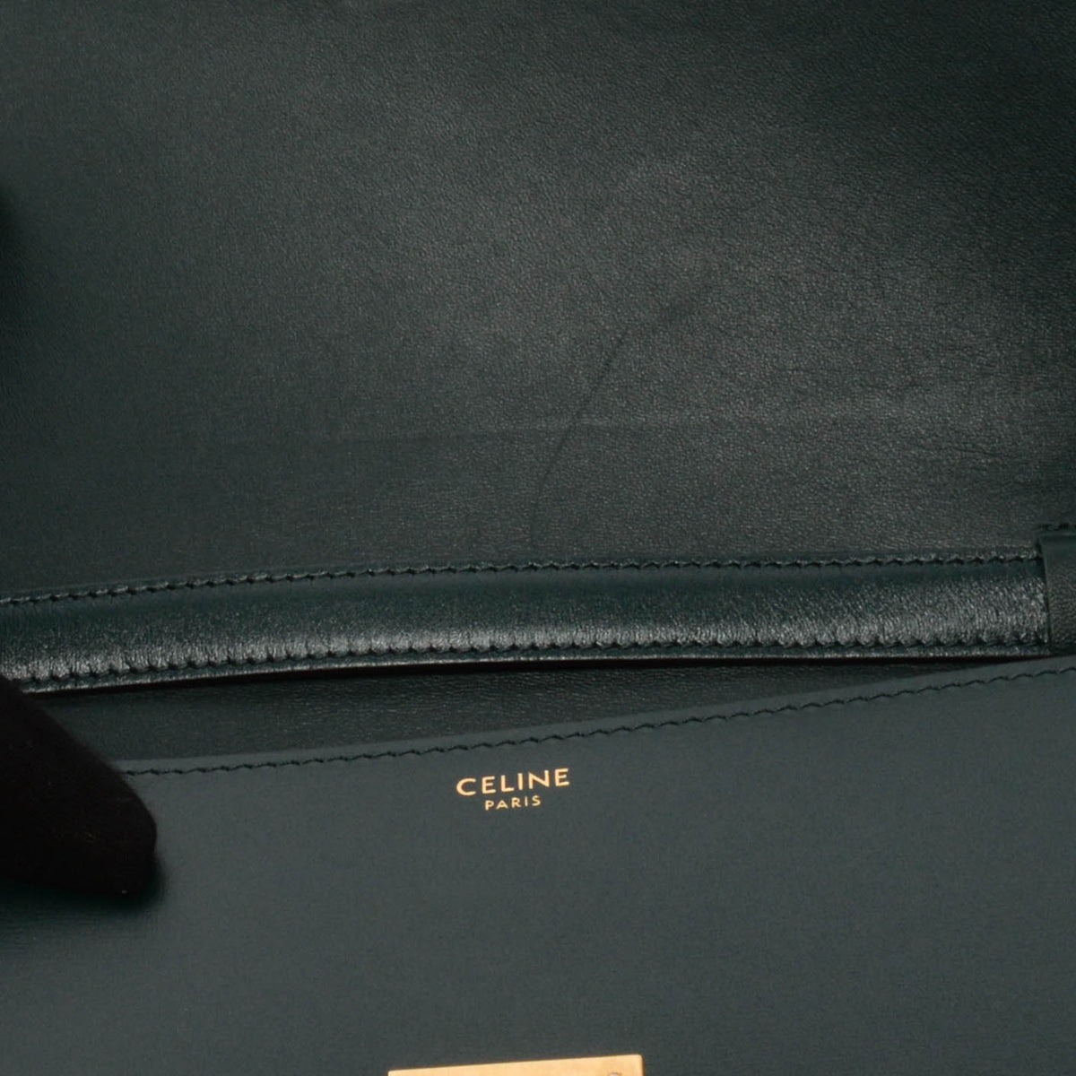Celine Forest Green Box Calf Classic Box Bag