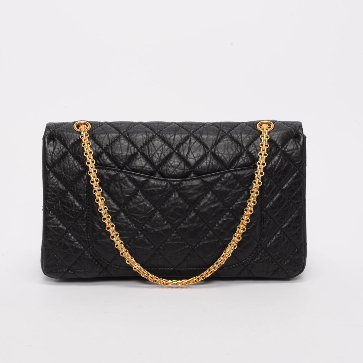 Chanel Black Distressed Calfskin Reissue 226 Flap Bag