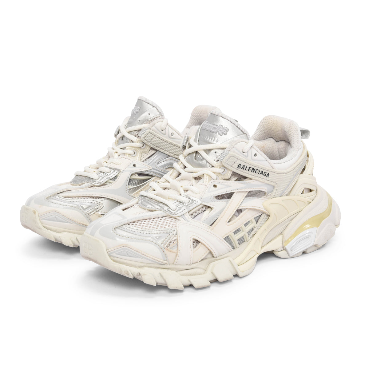 Balenciaga White Mesh Track 2 Open Sneakers 36