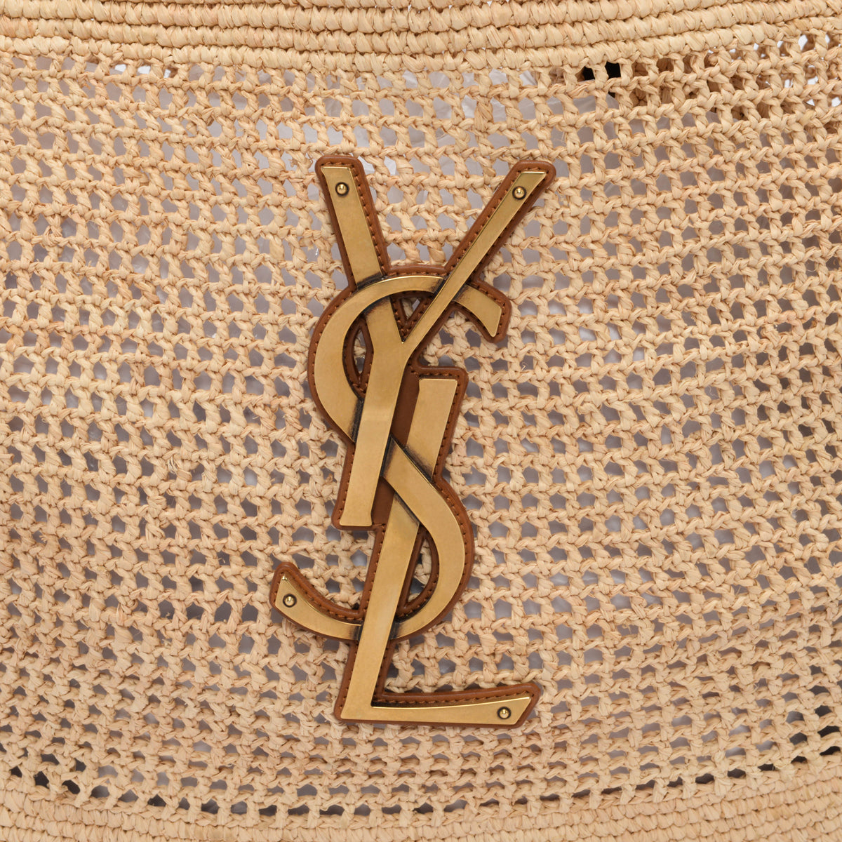 Saint Laurent Natural Raffia Icare Tote