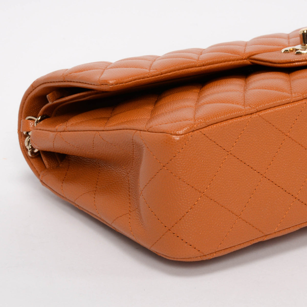 Chanel Caramel Quilted Caviar Medium Classic Flap Bag
