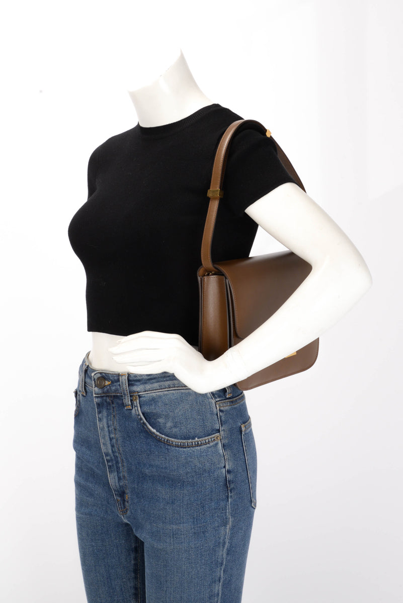 Celine Camel Box Calfskin Medium Classic Box Flap Bag