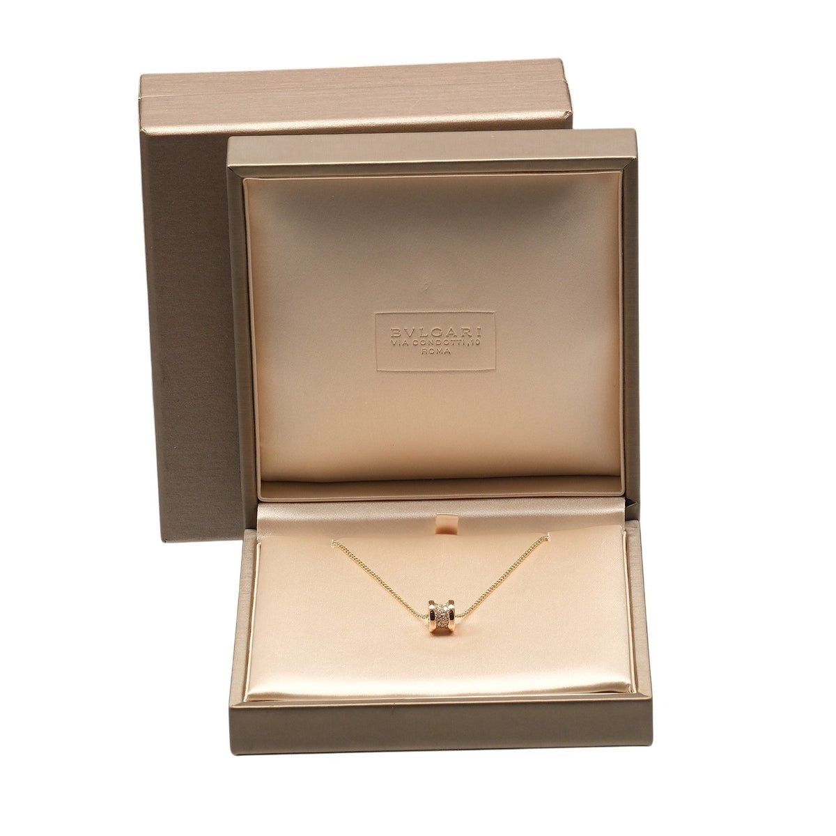 Bulgari B.Zero1 18K Rose Gold with Diamonds Pendant