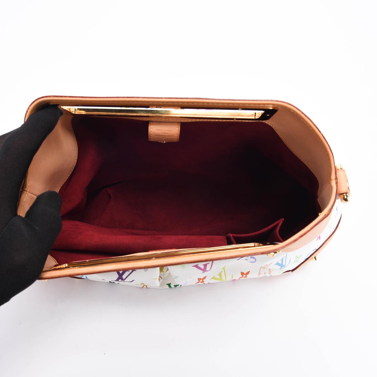 Louis Vuitton White Multicolore Monogram Judy GM Clutch