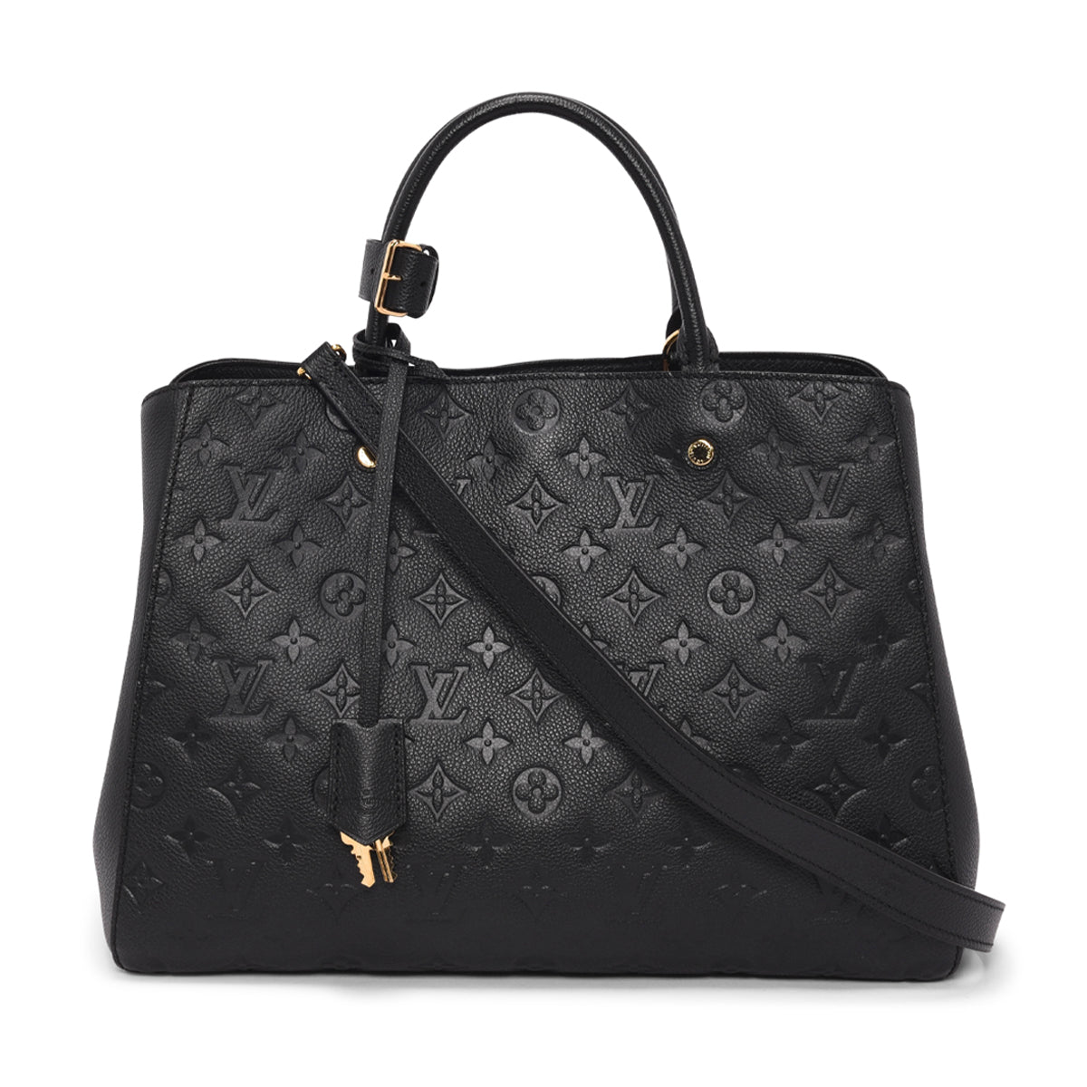 Louis Vuitton Black Monogram Empreinte Montaigne GM