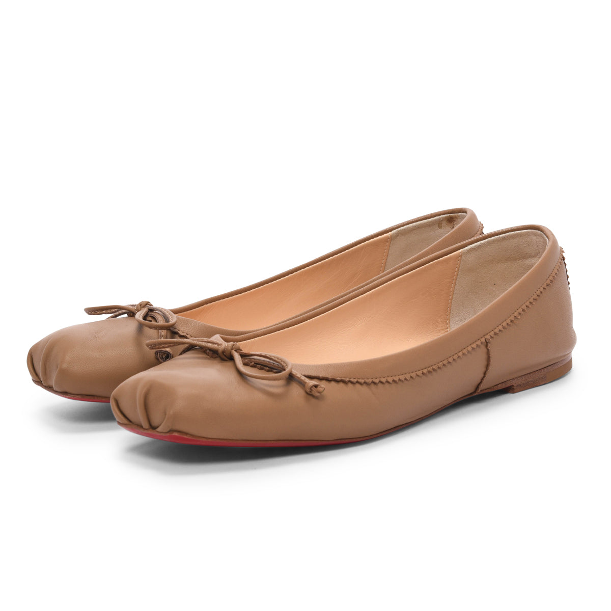 Christian Louboutin Blush Lambskin Mamadrague Flats 36