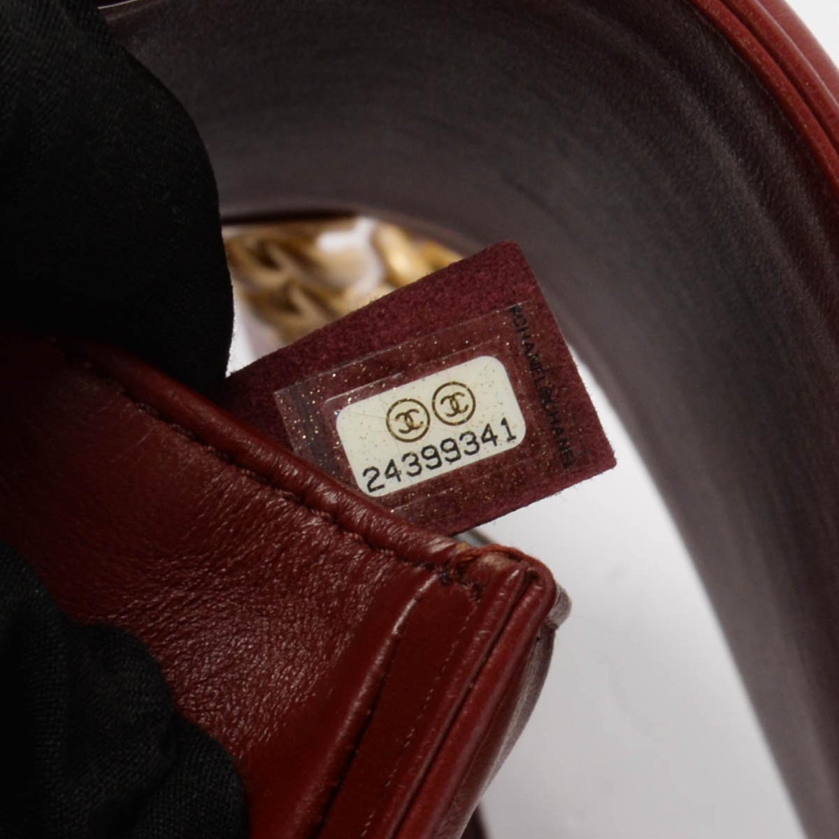 Chanel Burgundy Quilted Lambskin Small Boy Bag