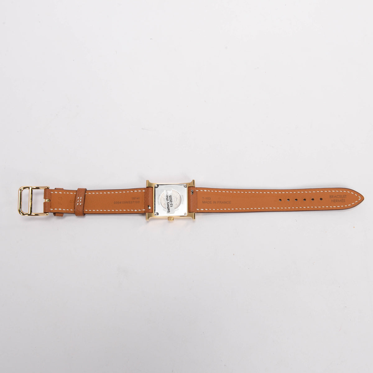 Hermes Gold Epsom Small Heure H Watch