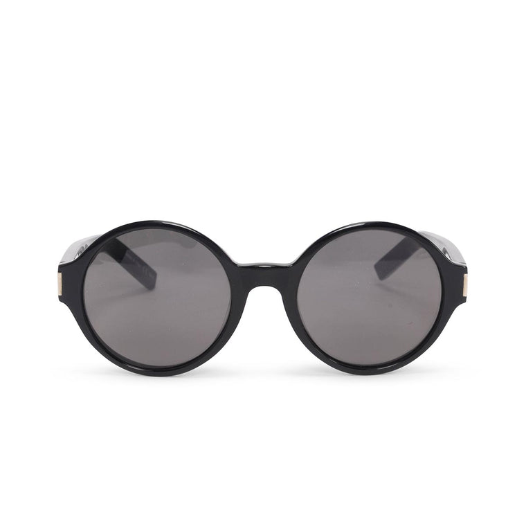 Saint Laurent Black Round Surf Line Sunglasses