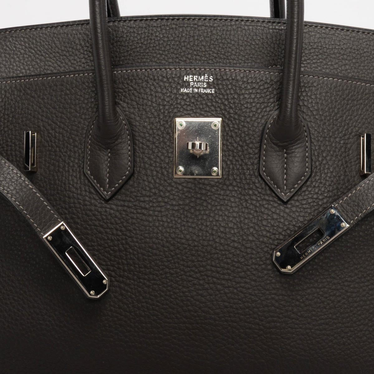 Hermes Graphite Clemence Birkin 35 PHW