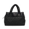 Chanel Black Caviar Coco Cocoon Large Tote - Blue Spinach