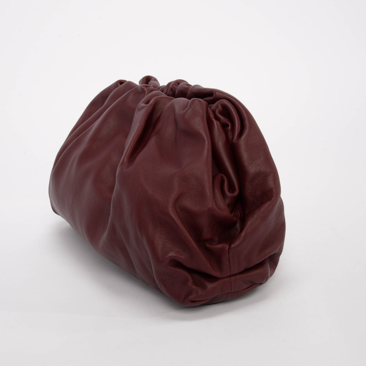 Bottega Veneta Burgundy Lambskin The Pouch Clutch