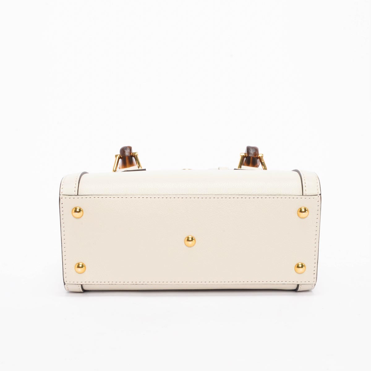 Gucci White Calfskin Diana Mini Tote