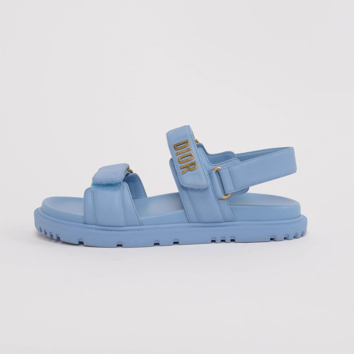 Dior Blue Lambskin Dioract Sandals 40