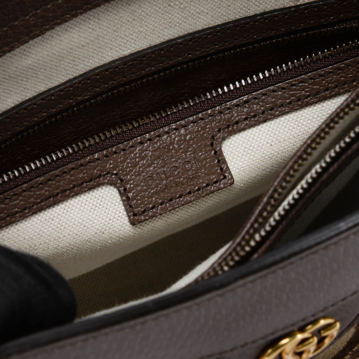 Gucci Brown Dollar Calfskin Jumbo GG Medium Diana Tote