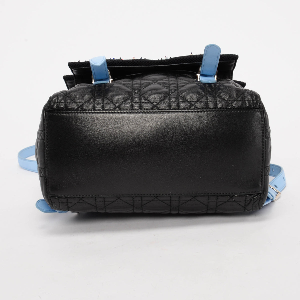 Dior Black Cannage Lambskin Embellished Stardust Small Backpack