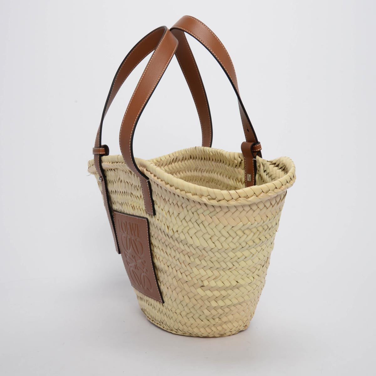 Loewe Tan Raffia Medium Basket Tote