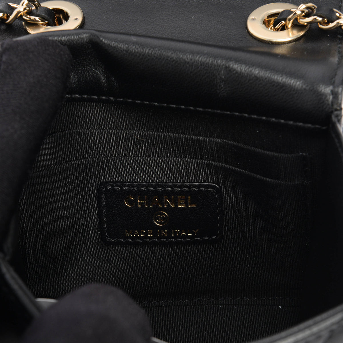 Chanel Black Quilted Lambskin Trendy CC Mini Chain Wallet