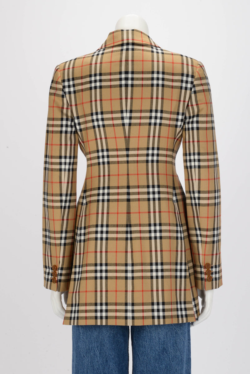 Burberry Beige Classic Check Westwood Jacket UK 8