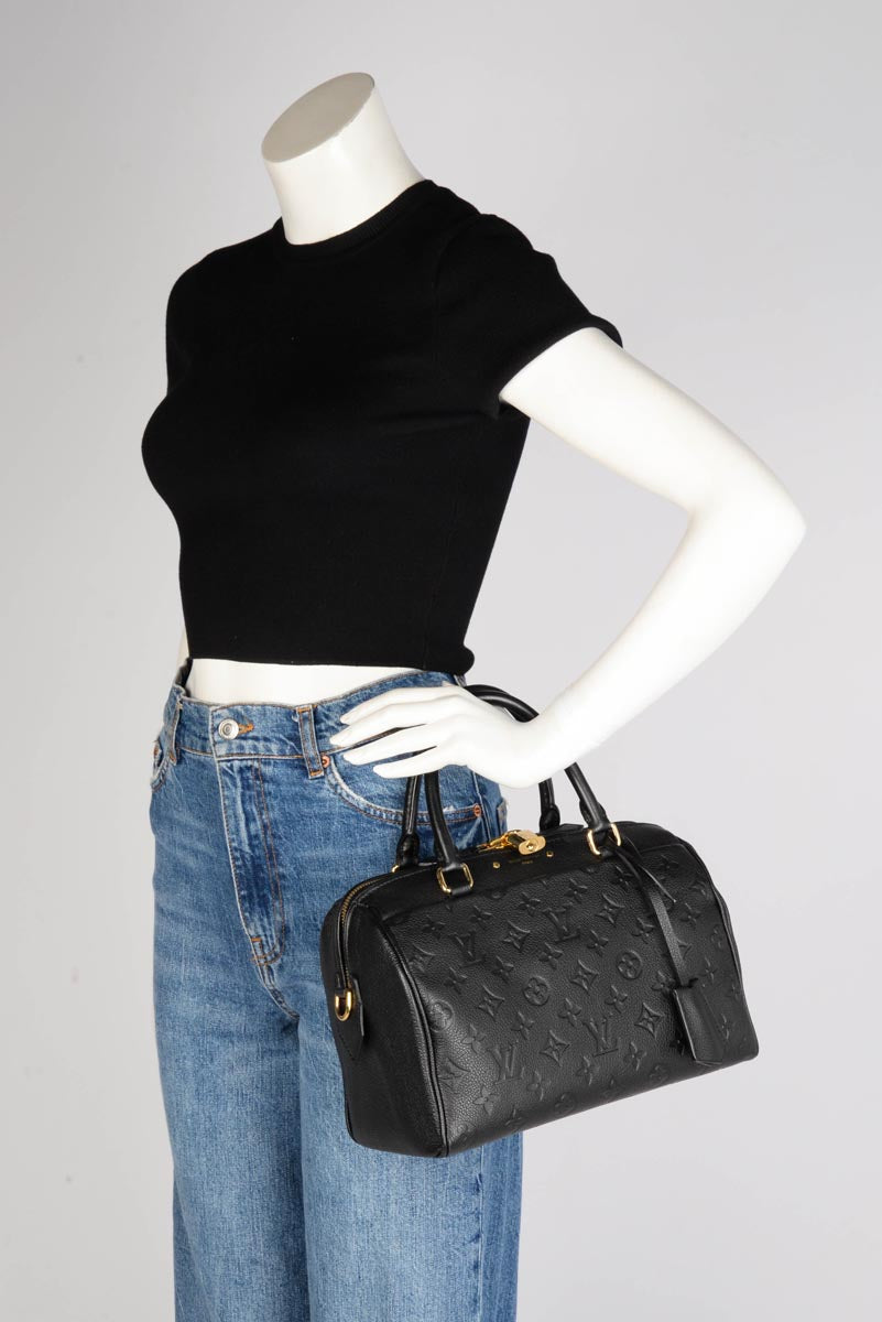 Louis Vuitton Black Empreinte Speedy Bandouliere 25
