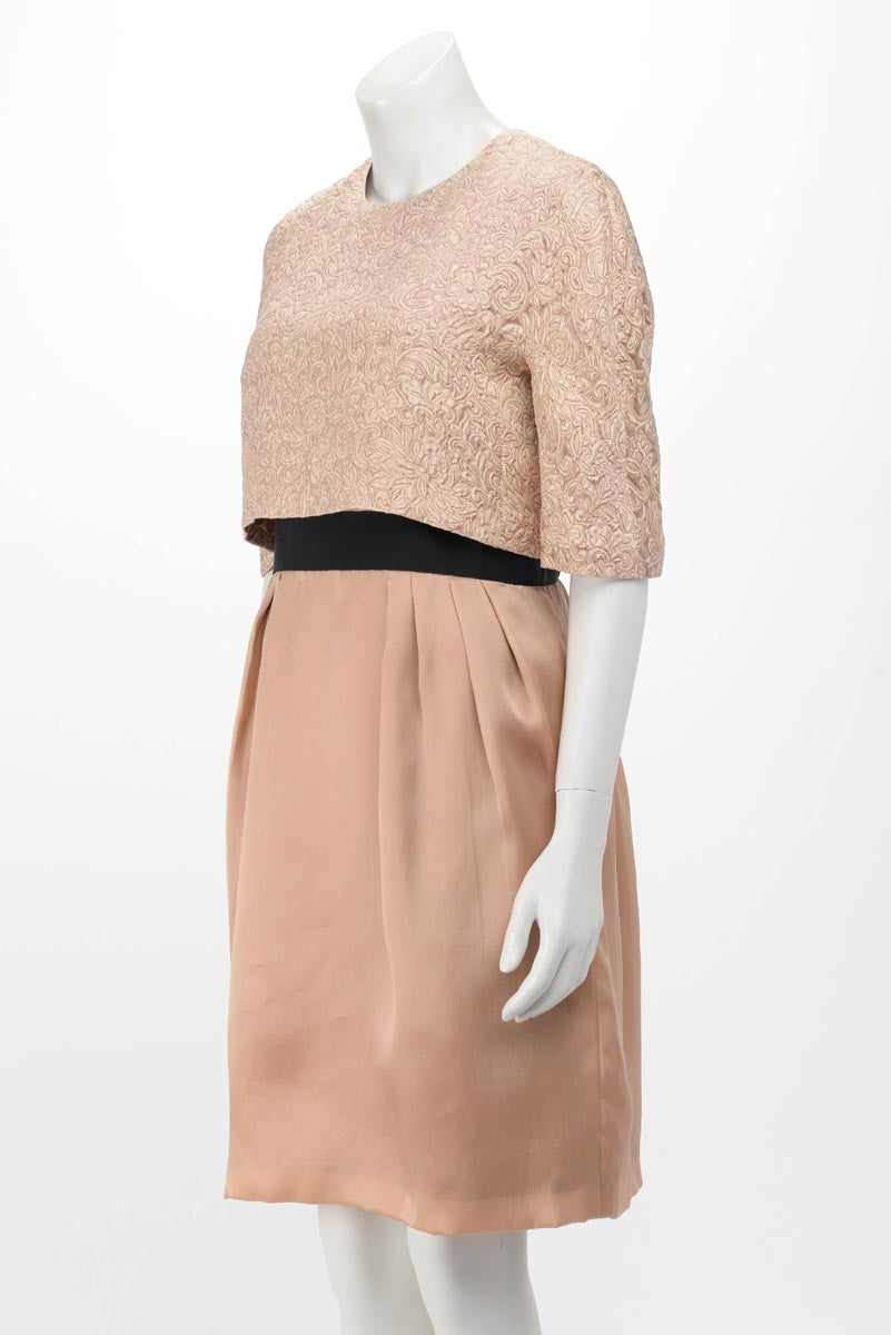 Dior Soft Pink Silk Organza Embroidered Cape Dress