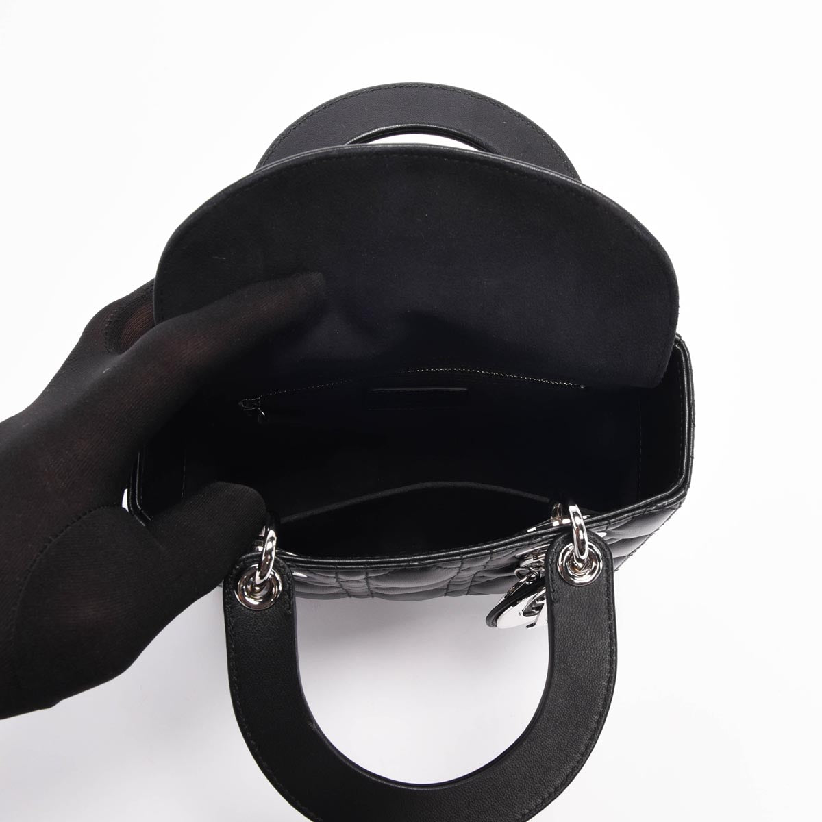 Dior Black Cannage Lambskin Small MyABC Lady Dior Bag