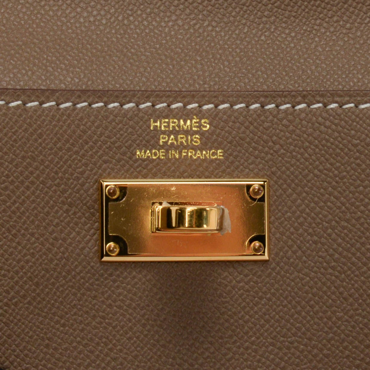Hermes Etoupe Madame Calfskin Kelly Pocket Compact Wallet