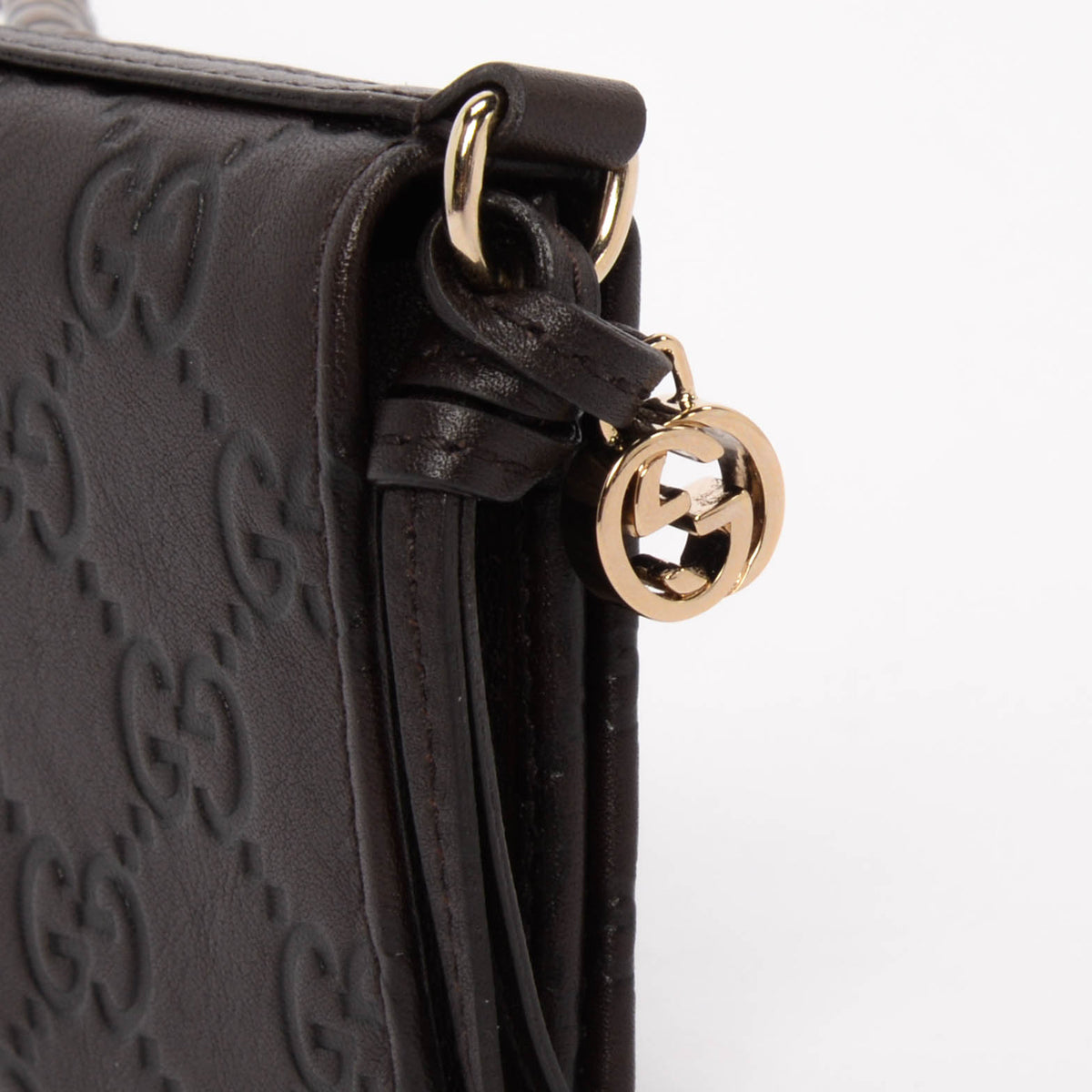 Gucci Brown Guccissima Leather Flap Wallet