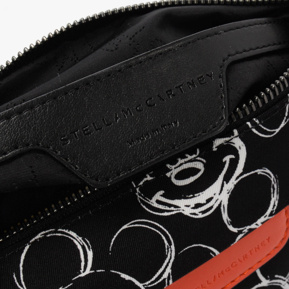 Stella McCartney Black & White Canvas Mickey Mouse Pouch