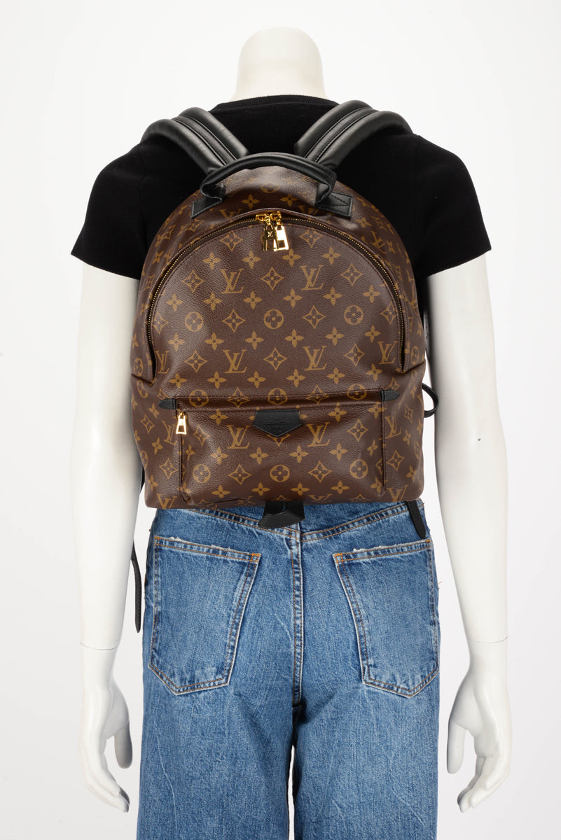 Louis Vuitton Noir Monogram Canvas Palm Springs MM Backpack