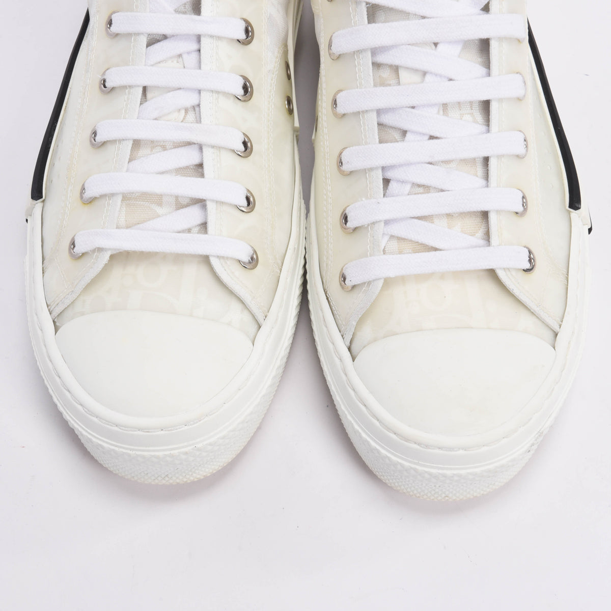 Dior White Oblique Canvas B23 Low Top Sneakers 41