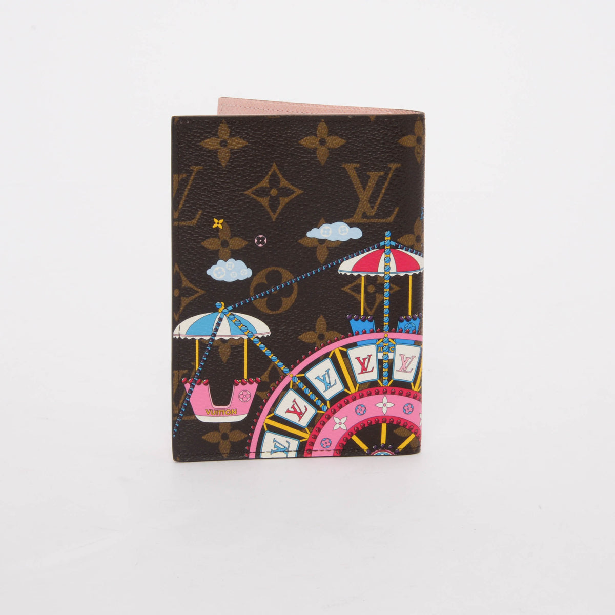 Louis Vuitton Monogram Christmas Animation Big Wheel Passport Holder