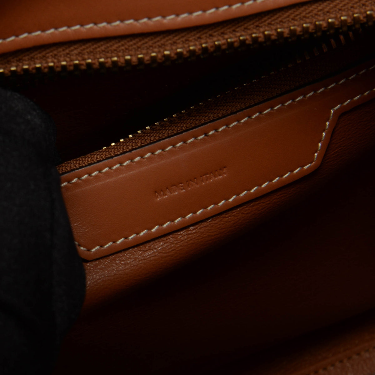 Celine Tan & Navy Canvas & Leather Micro Luggage Tote