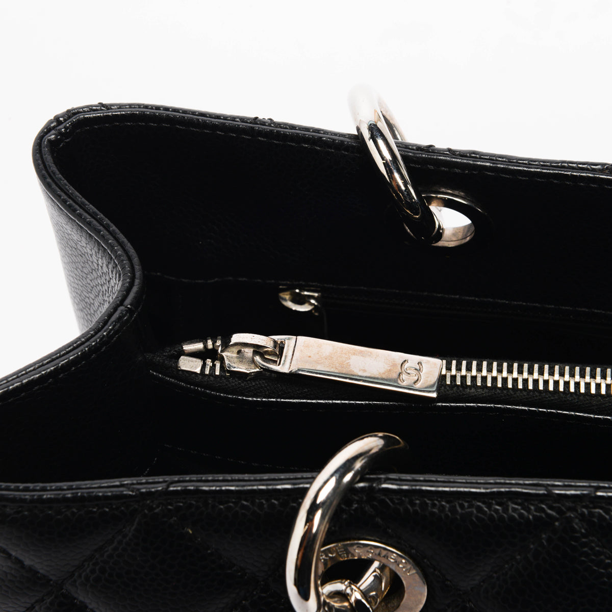 Chanel Black Quilted Caviar Grand Shopping Tote